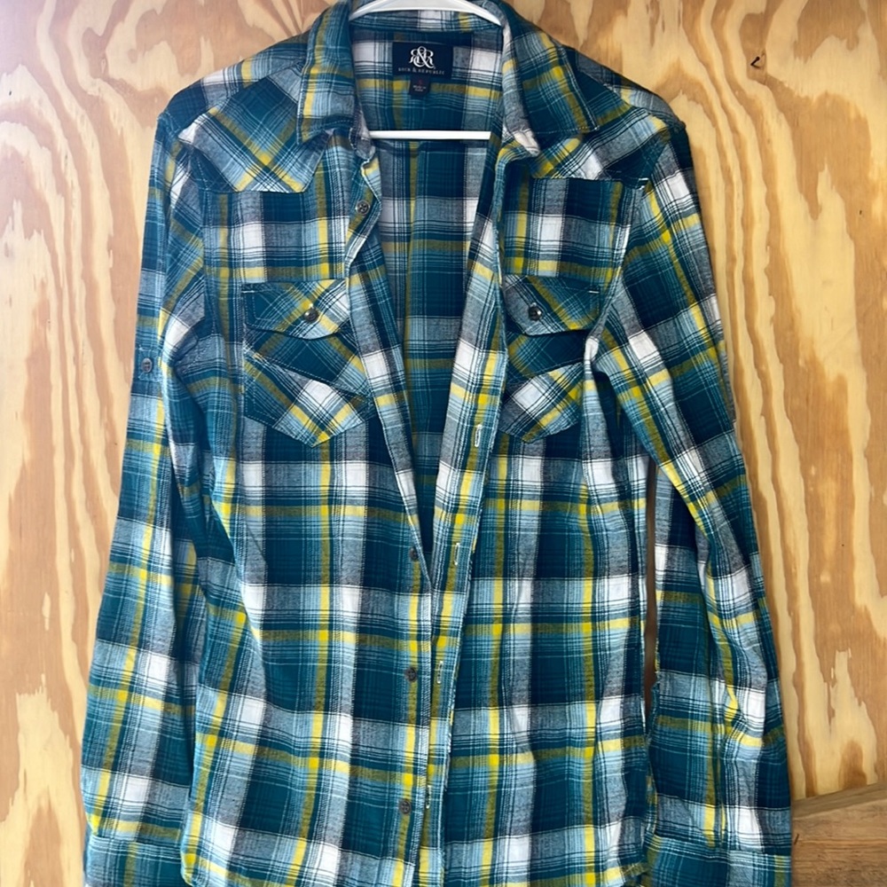 Rock & republic mens flannel size small